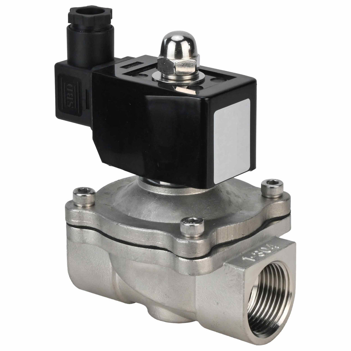 Two way normally open direct acting electric solenoid valve Elephant VS2W-301V-NO VITON 220V, body material - stainless steel AISI 304, seal - Viton