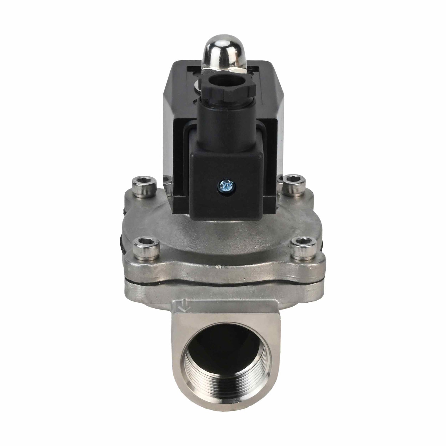Two way normally open direct acting electric solenoid valve Elephant VS2W-301E-NO EPDM 220V, body material - stainless steel AISI 304, seal - EPDM