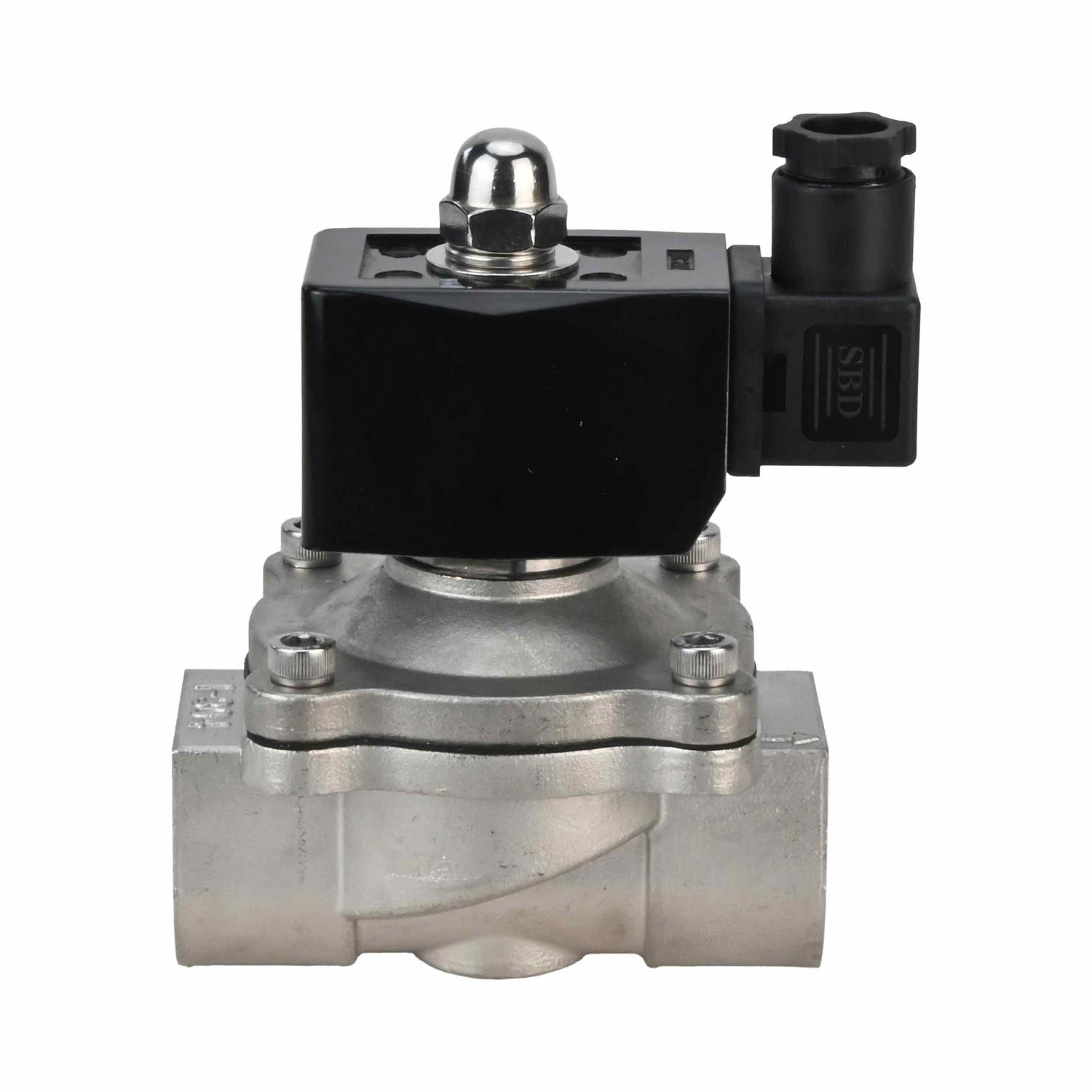 Two way normally open direct acting electric solenoid valve Elephant VS2W-301V-NO VITON 220V, body material - stainless steel AISI 304, seal - Viton