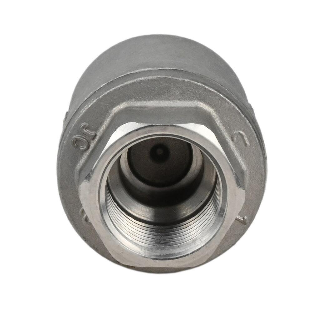 Spring check valve Elephant VCS3232P-T, body material - stainless steel AISI 316, closure element material - stainless steel AISI 316, seal - PTFE