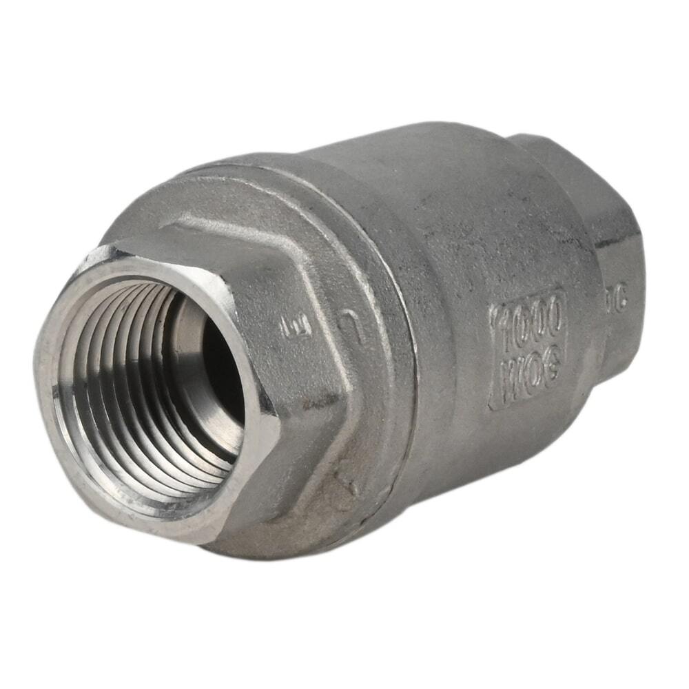 Spring check valve Elephant VCS3232P-T, body material - stainless steel AISI 316, closure element material - stainless steel AISI 316, seal - PTFE