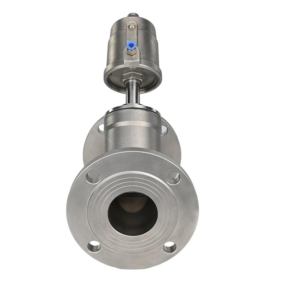 Pneumatic valve Elephant VS3232PV-F-1PNC 16 bar, body material - stainless steel AISI 316, flanged, Y-shaped