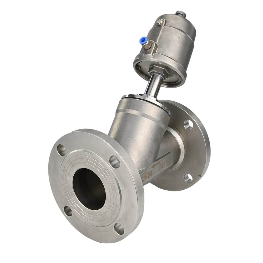 Pneumatic valve Elephant VS3232PV-F-1PNC 16 bar, body material - stainless steel AISI 316, flanged, Y-shaped