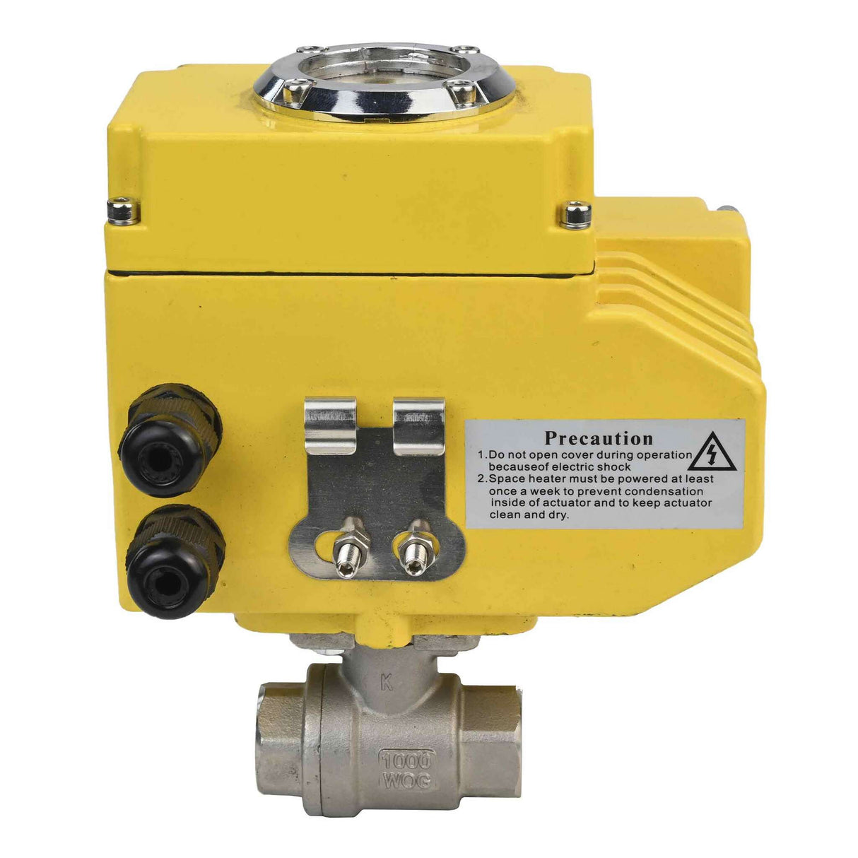 Stainless steel ball valve Elephant BVMP,316,230-ISO 63 bar SS316 threaded, quarter-turn electric actuator Elephant-003 24 V