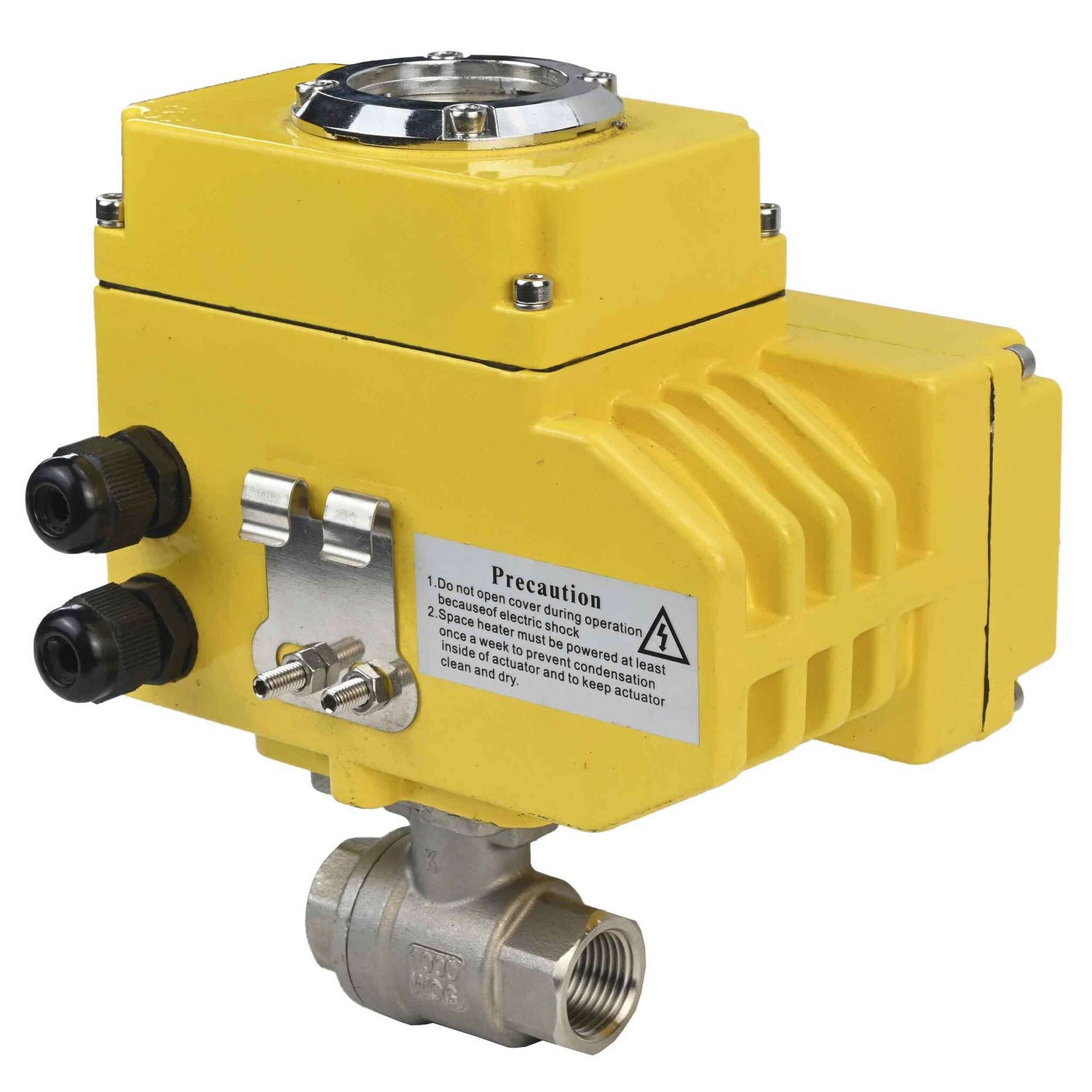 Stainless steel ball valve Elephant BVMP,316,230-ISO 63 bar SS316 threaded, quarter-turn electric actuator Elephant-003 24 V