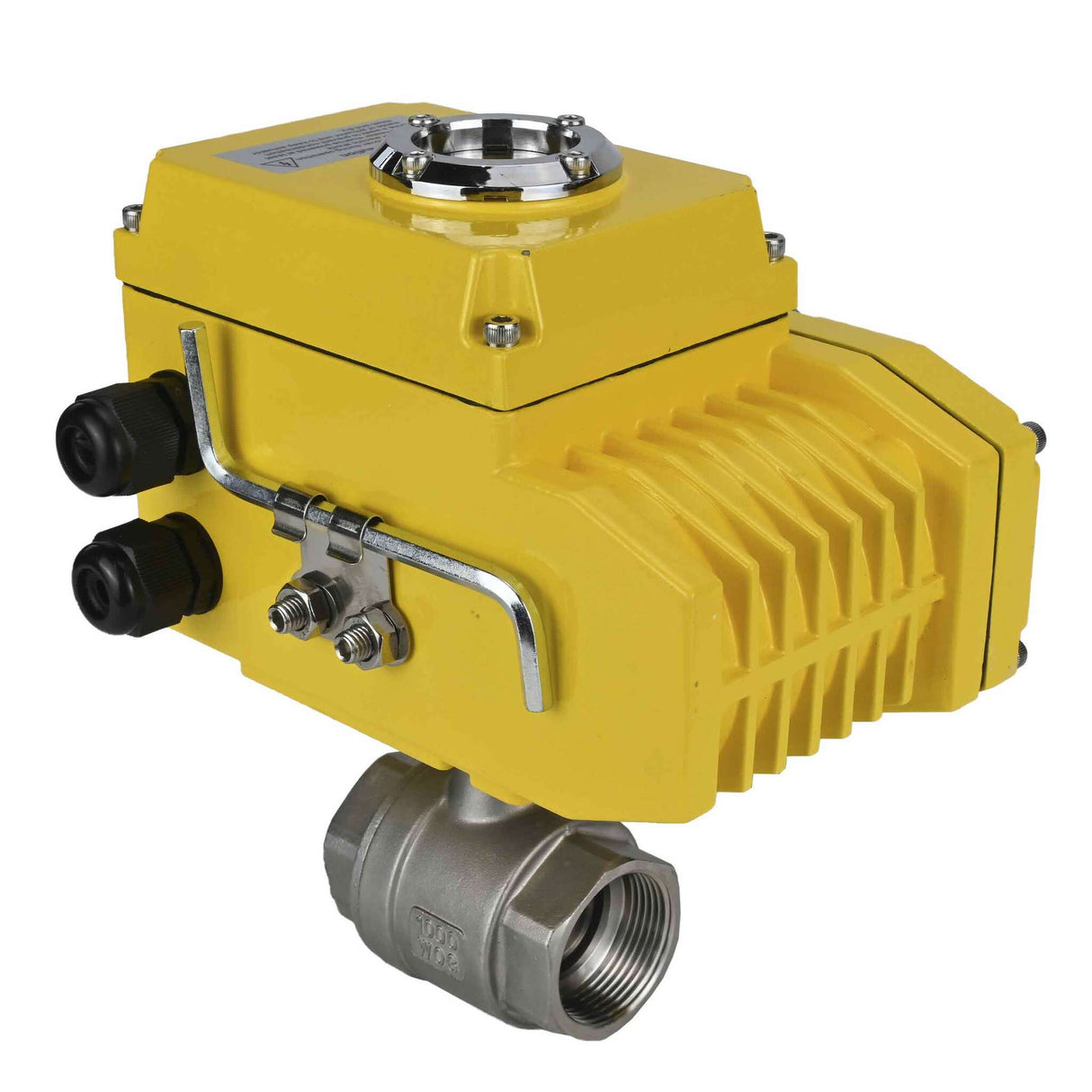 Stainless steel ball valve Elephant BVMP.316.230-ISO 63 bar, body material - stainless steel AISI 316, ball material - stainless steel AISI 316, seal - PTFE, threaded, quarter-turn electric actuator Elephant-380 V