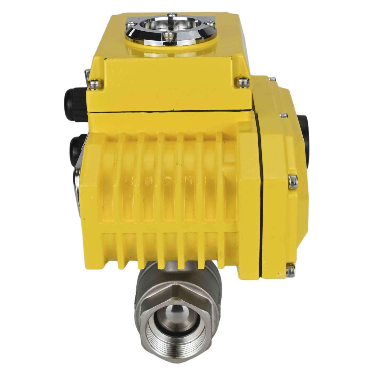 Stainless steel ball valve Elephant BVMP.316.230-ISO 63 bar, body material - stainless steel AISI 316, ball material - stainless steel AISI 316, seal - PTFE, threaded, quarter-turn electric actuator Elephant-380 V