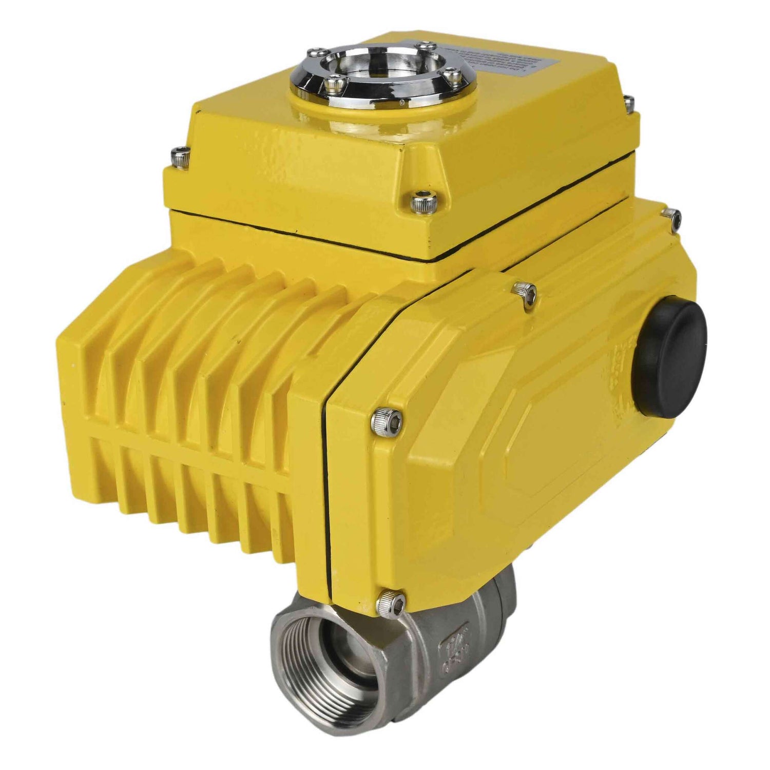 Stainless steel ball valve Elephant BVMP.316.230-ISO 63 bar, body material - stainless steel AISI 316, ball material - stainless steel AISI 316, seal - PTFE, threaded, quarter-turn electric actuator Elephant-380 V