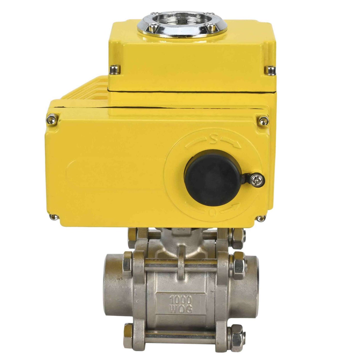 Stainless steel ball valve Elephant kshpp-316200-elephant-110/220v, body material - stainless steel AISI 316, ball material - stainless steel AISI 316, seal - PTFE, electric actuator operated