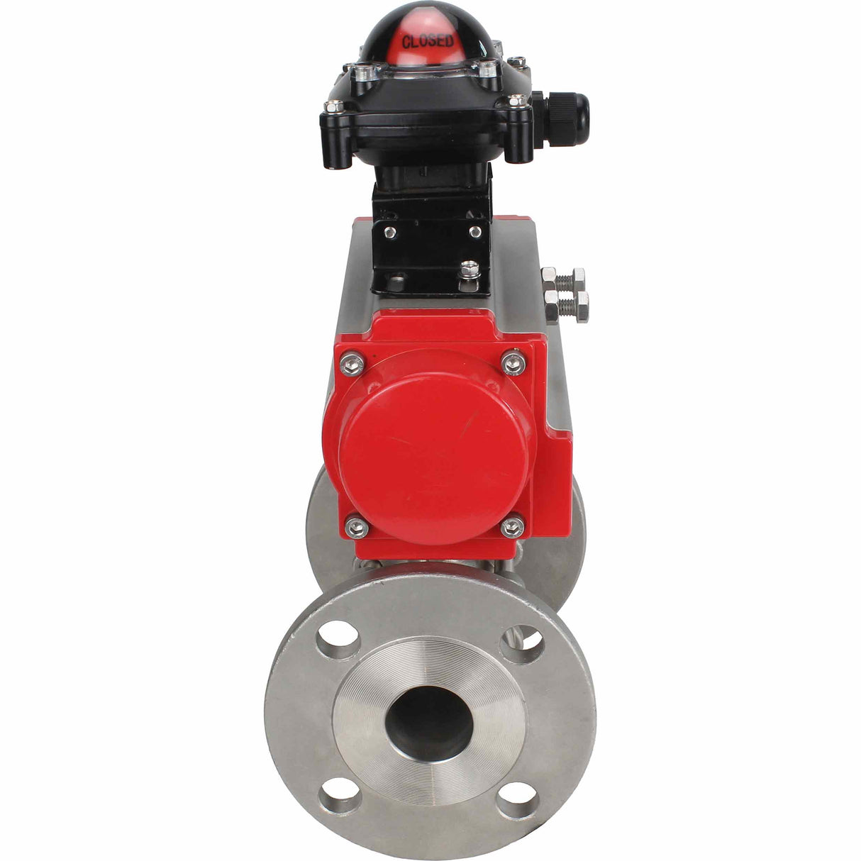 Stainless steel ball valve Elephant ksfpt-304-180-sa-apl210n, body material - stainless steel AISI 304, ball material - stainless steel AISI 304, seal - PTFE, pneumatic actuator operated