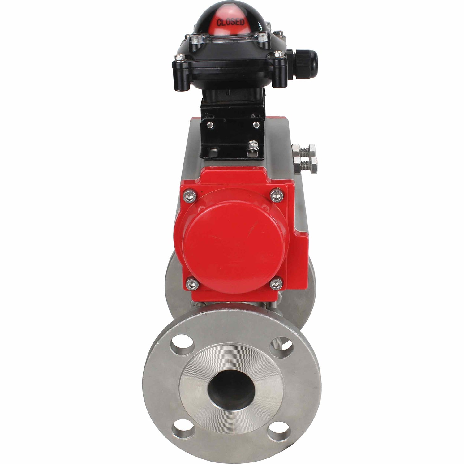 Stainless steel ball valve Elephant ksfpt-304-180-sa-apl210n, body material - stainless steel AISI 304, ball material - stainless steel AISI 304, seal - PTFE, pneumatic actuator operated