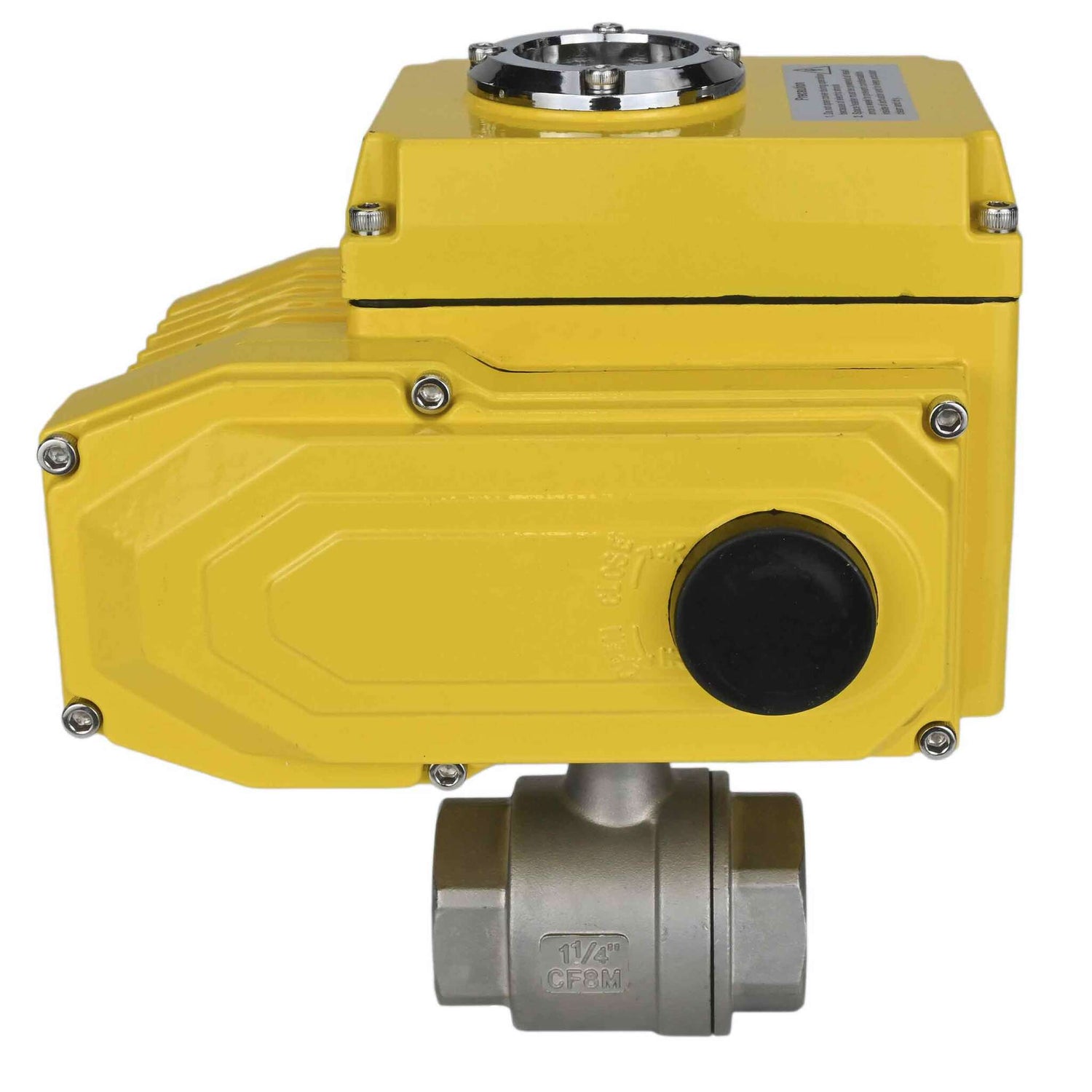 Stainless steel ball valve Elephant BVMP.316.230-ISO 63 bar, body material - stainless steel AISI 316, ball material - stainless steel AISI 316, seal - PTFE, threaded, quarter-turn electric actuator Elephant-380 V