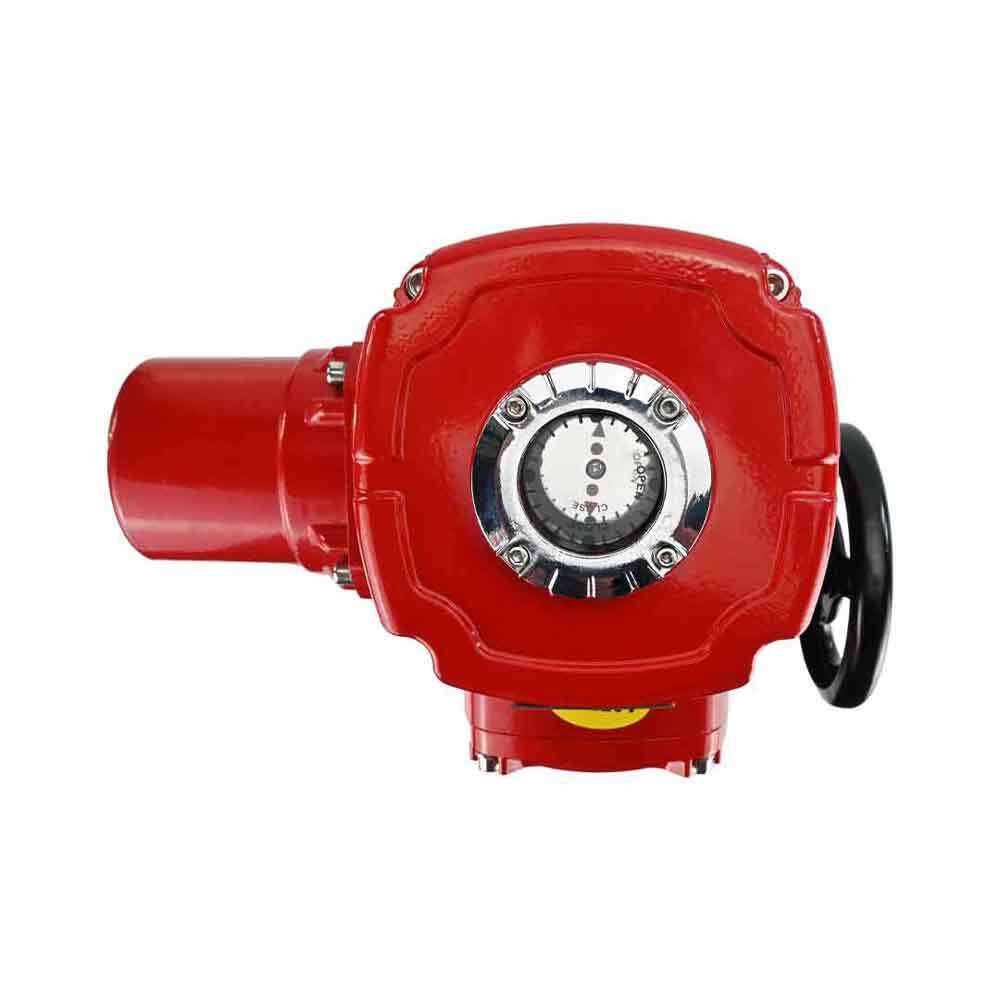 Stainless steel ball valve Elephant RP.SS316.200.MM.ISO 63 bar threaded, standard port, three way, L-type, body material - stainless steel AISI 316, with quater-turn electric actuator Elephant QT-W (M) EX 220V