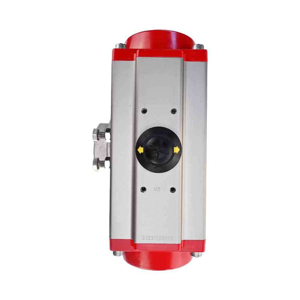 Stainless steel ball valve Elephant 3h-l-rpss316200mm-iso-pnevpr-sa, body material - stainless steel AISI 316, ball material - stainless steel AISI 316, seal - PTFE, pneumatic actuator operated