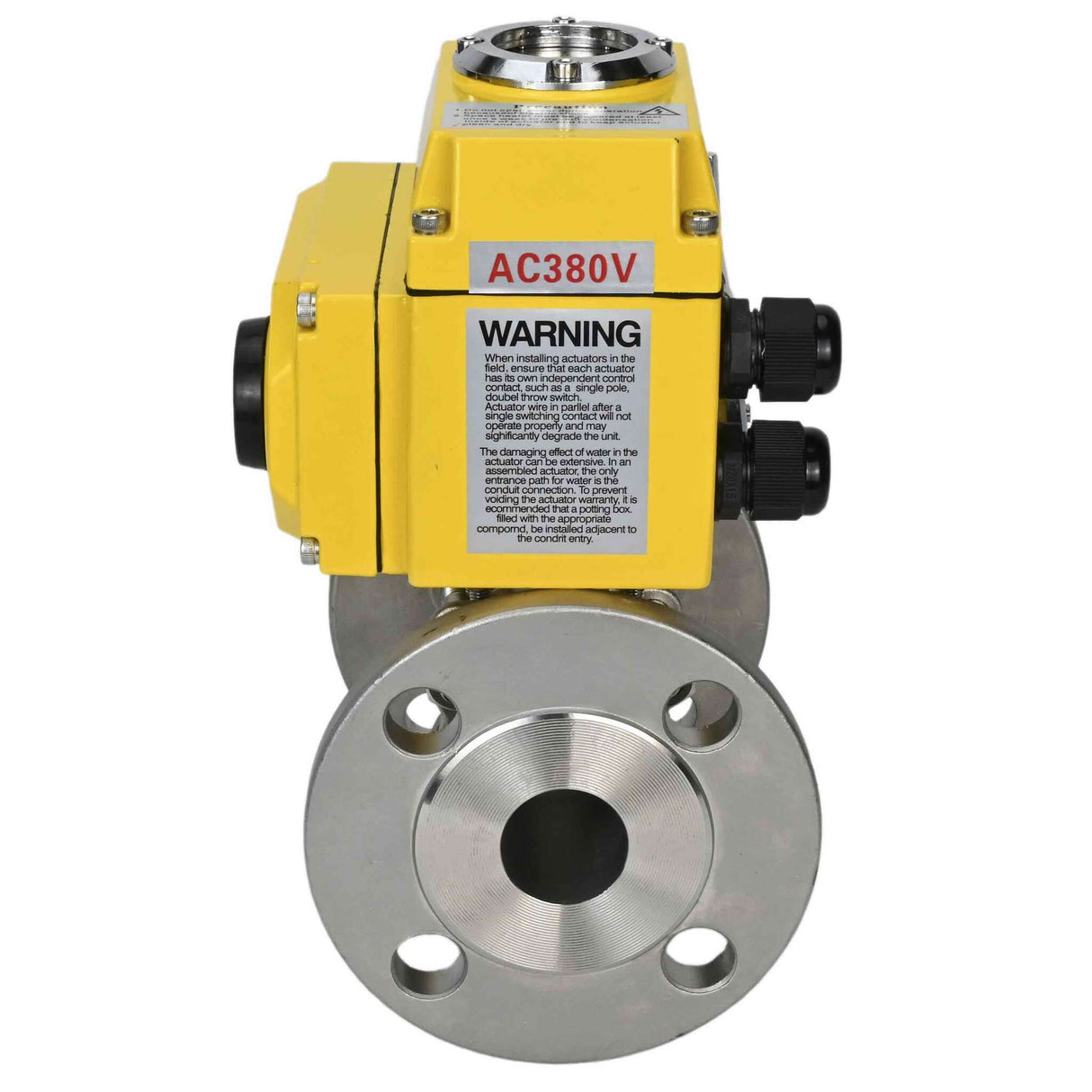 Stainless steel ball valve Elephant ksfpt-316-180-380v, body material - stainless steel AISI 316, ball material - stainless steel AISI 316, seal - PTFE, electric actuator operated