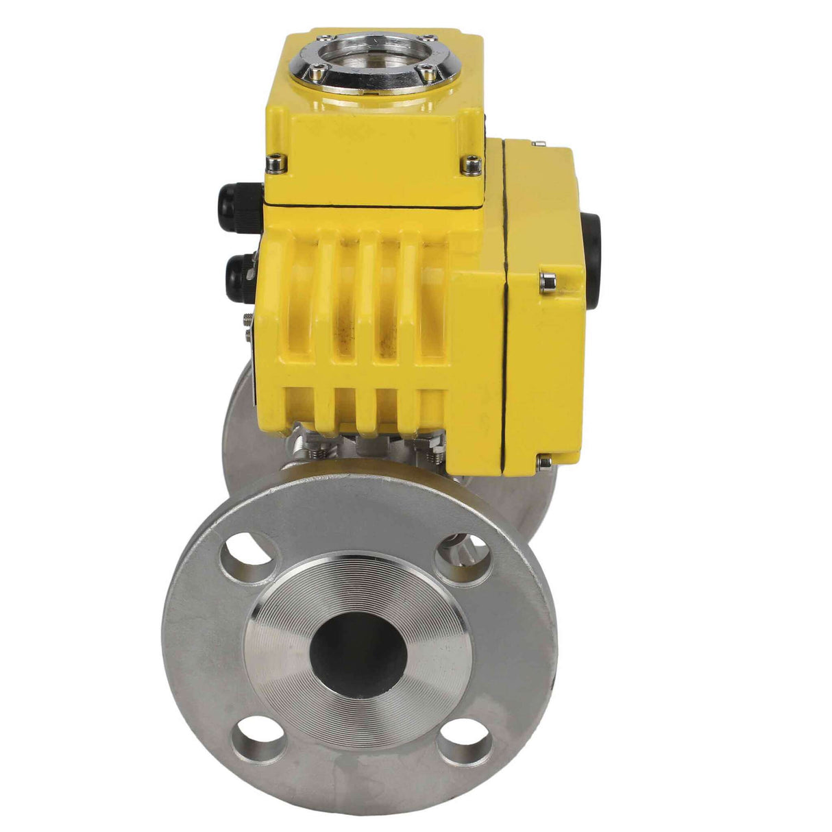 Stainless steel ball valve Elephant BVFPT-ISO,316,180 40 bar three-part, body material - stainless steel SS316, seal - PTFE, flanged, full port, electric actuator Elephant-003 220 V