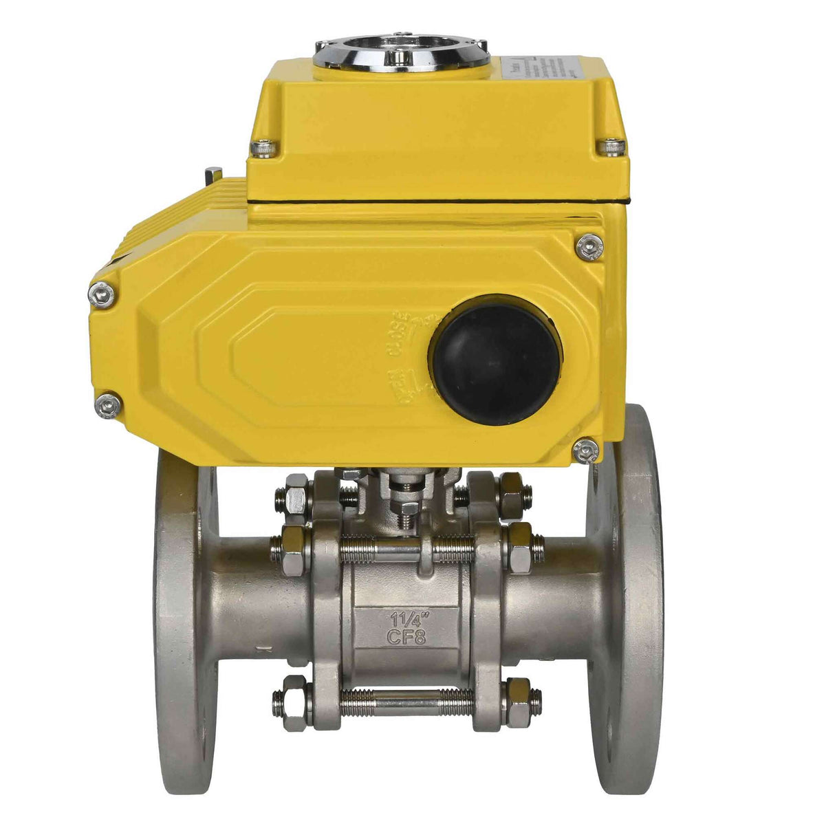 Stainless steel ball valve Elephant ksfpt-316-180-380v, body material - stainless steel AISI 316, ball material - stainless steel AISI 316, seal - PTFE, electric actuator operated