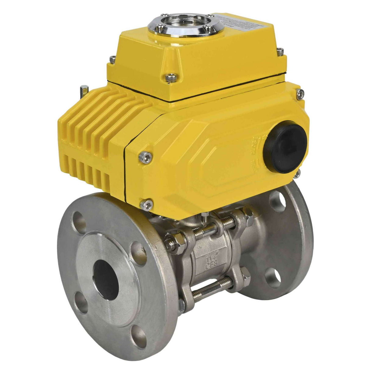 Stainless steel ball valve Elephant ksfpt-316-180-380v, body material - stainless steel AISI 316, ball material - stainless steel AISI 316, seal - PTFE, electric actuator operated