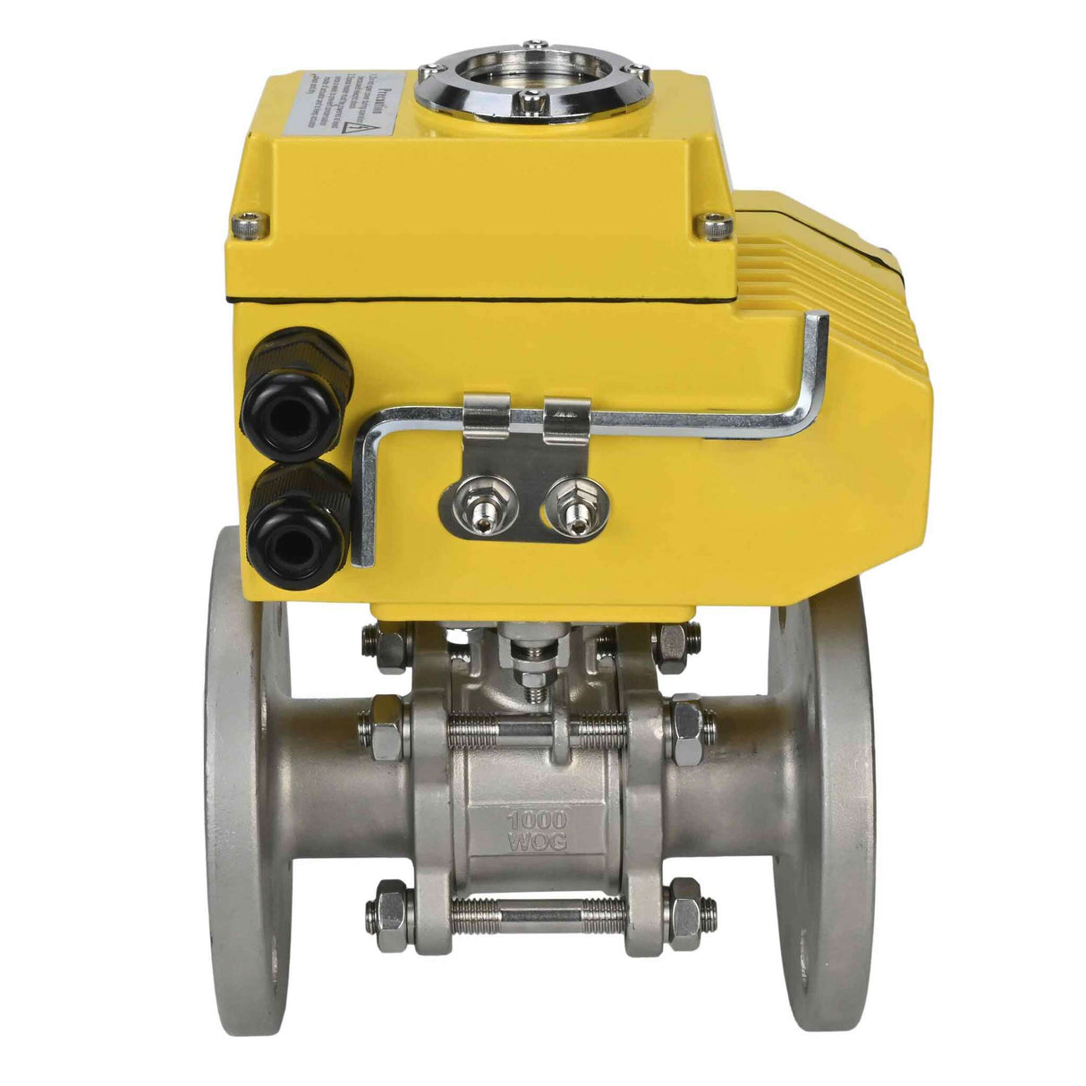 Stainless steel ball valve Elephant ksfpt-316-180-380v, body material - stainless steel AISI 316, ball material - stainless steel AISI 316, seal - PTFE, electric actuator operated