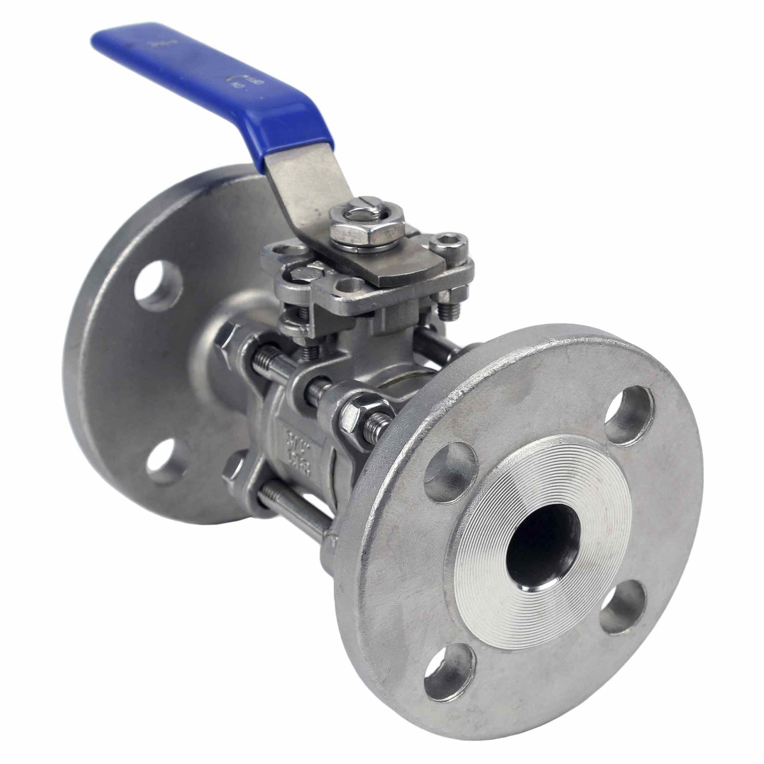 Stainless steel ball valve Elephant BV3131P(3pc)-FP-F-ISO-H SS304, full port, flanged connection, with ISO 5211 mounting pad