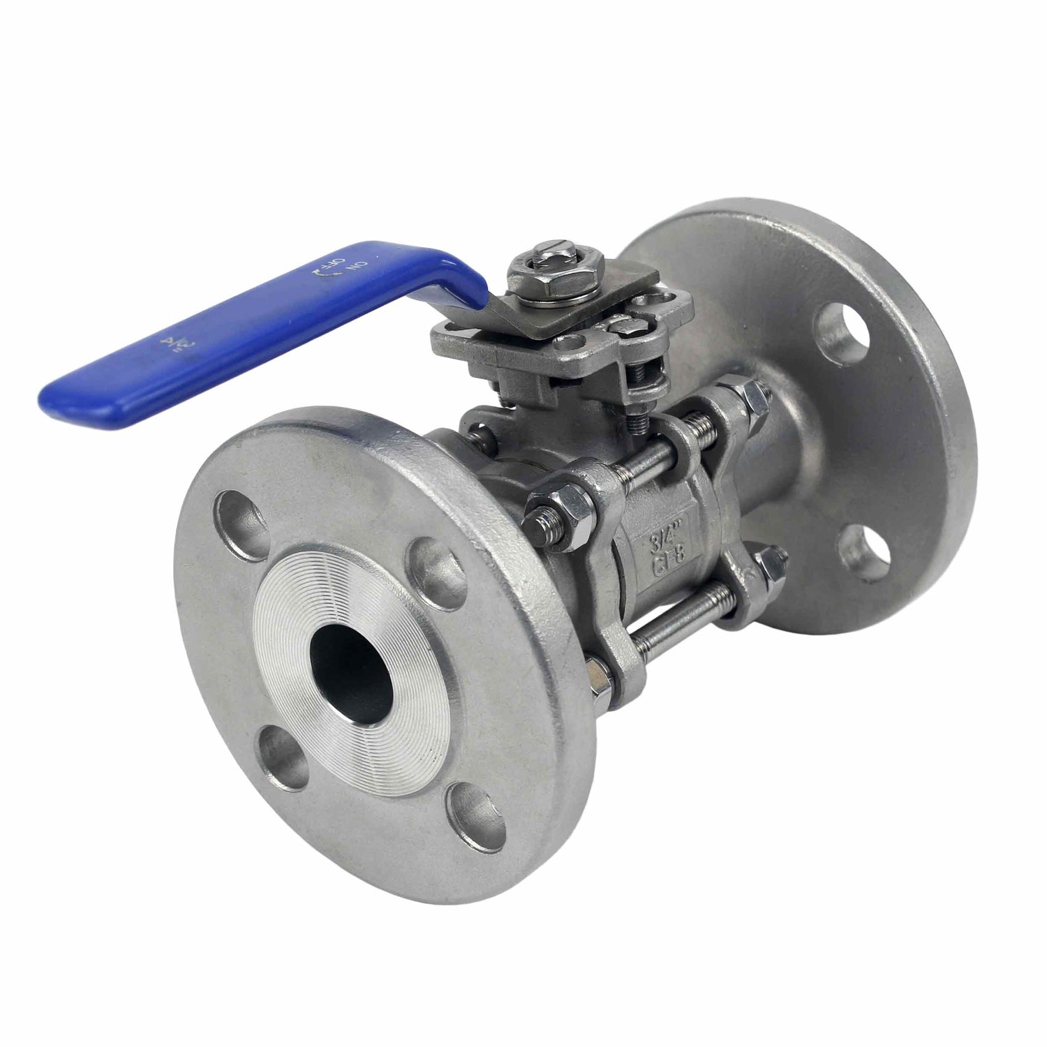 Stainless steel ball valve Elephant BV.F.Fp.T.ISO.316.180 40 bar, SS316, full port, flanged connection, with ISO 5211 mounting pad