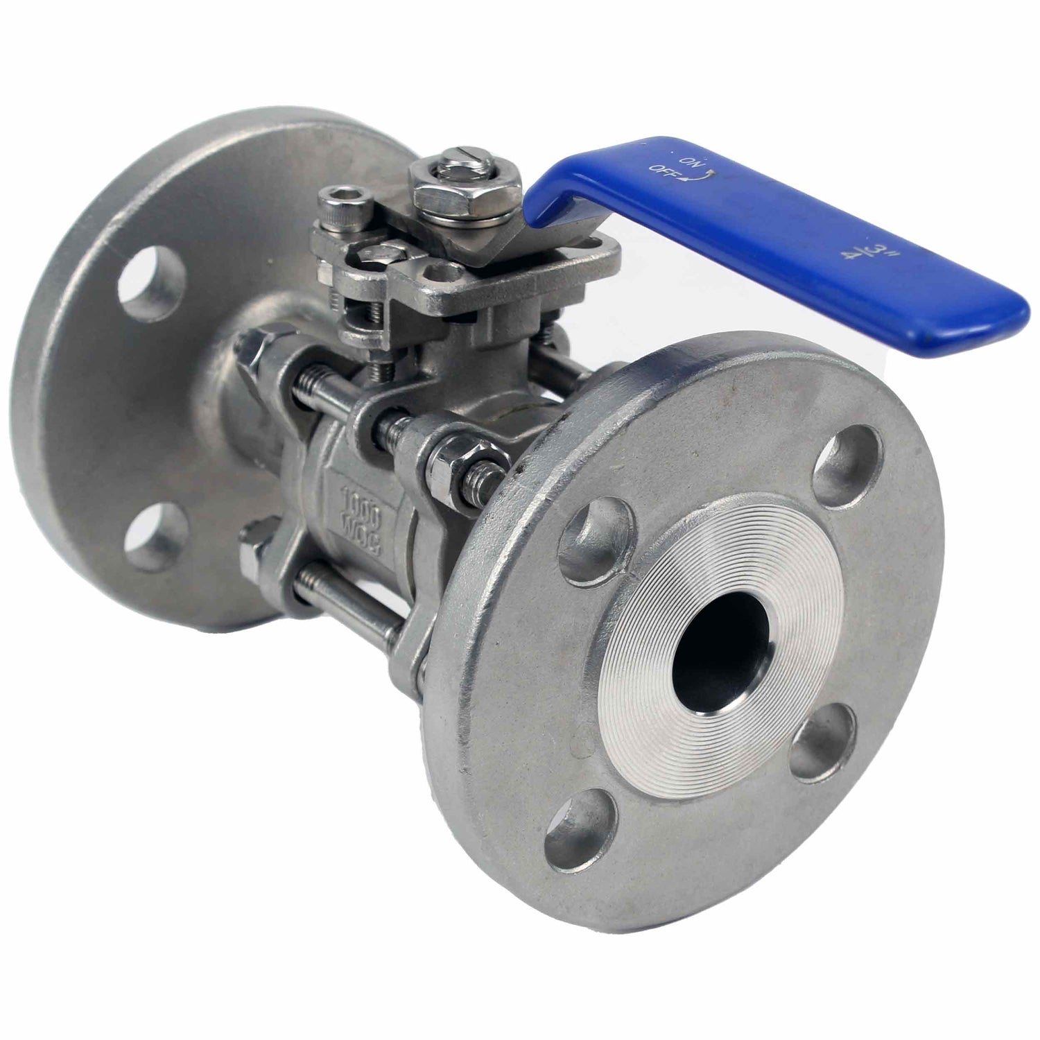 Stainless steel ball valve Elephant BV.F.Fp.T.ISO.316.180 40 bar, SS316, full port, flanged connection, with ISO 5211 mounting pad