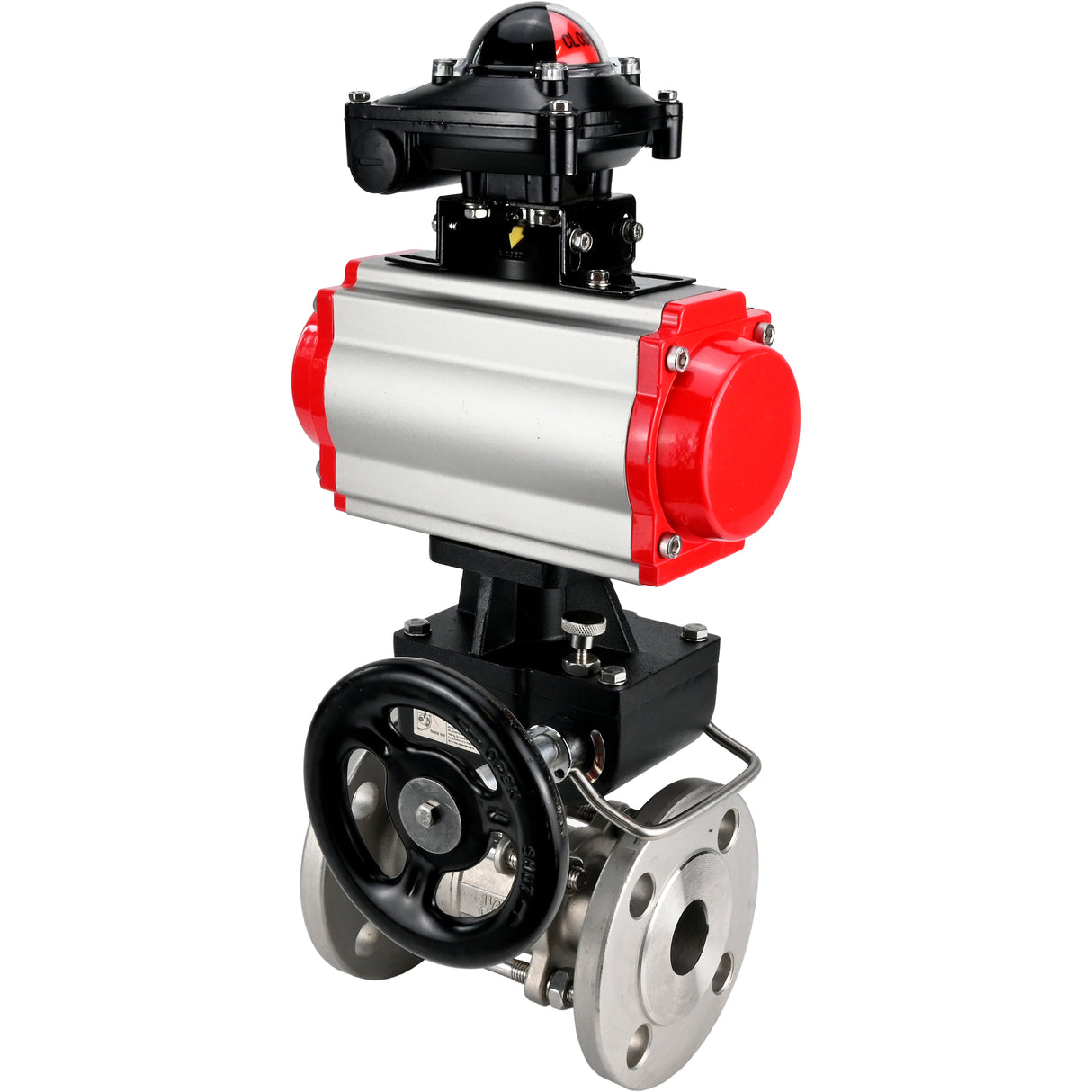 Stainless steel ball valve Elephant ksfpt-304-180-da-apl210n-hdm, body material - stainless steel AISI 304, ball material - stainless steel AISI 304, seal - PTFE, pneumatic actuator operated