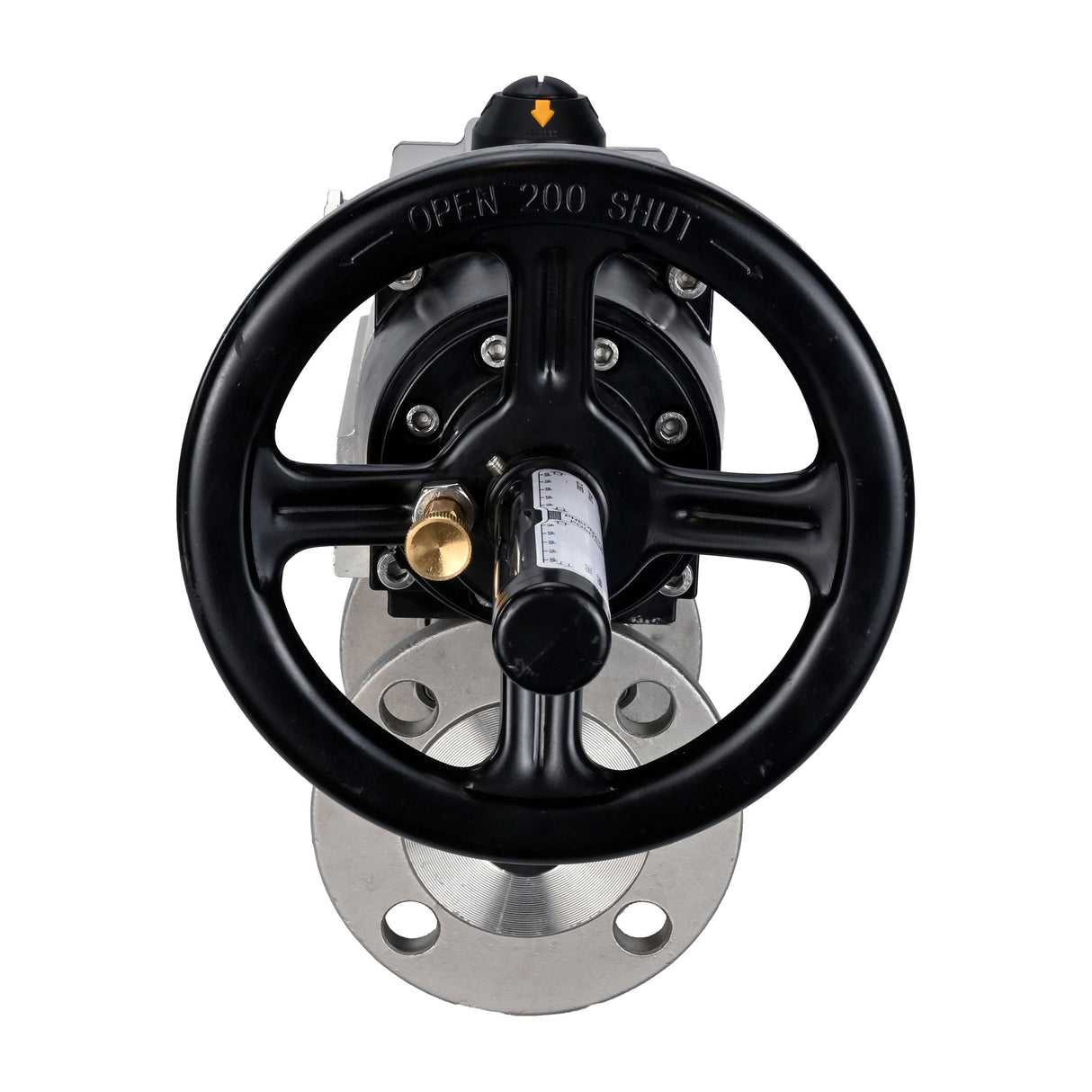 Ball valves Elephant BV3131P(3pc)-FP-F-ISO-H DN65-80 16 bar three-piece full bore flanged, body - stainless steel SS304, seal - PTFE, with pneumatic actuator Elephant PA-DA-105-1