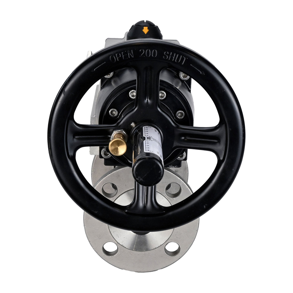 Ball valves Elephant BV3232P(3pc)-FP-F-ISO-H DN65-80 16 bar three-piece full bore flanged, body - stainless steel SS304, seal - PTFE, with pneumatic actuator Elephant PA-DA