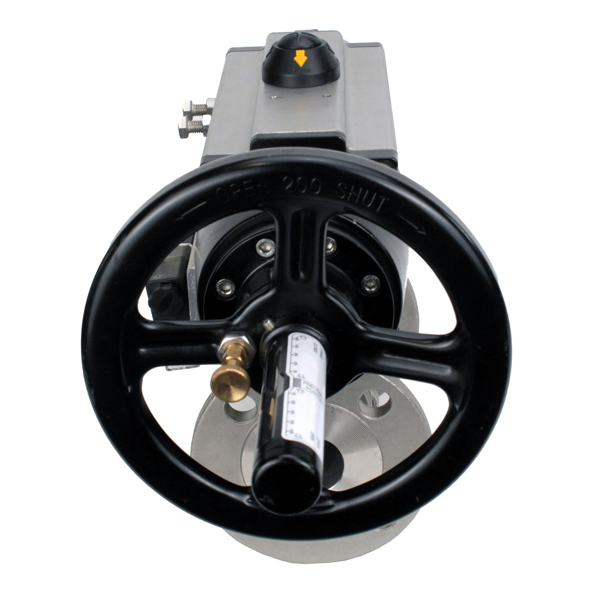 Ball valves Elephant BV3131P(3pc)-FP-F-ISO-H DN65-80 16 bar, three-piece full bore flanged, stainless steel SS304, seal - PTFE, with pneumatic actuator PA-DA-105-1 double acting, with pneumatic distributor 4M310-08 NAMUR 24V