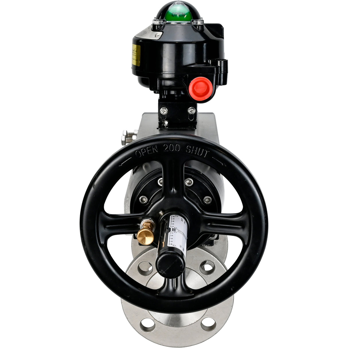 Ball valves Elephant BV3131P(3pc)-FP-F-ISO-H DN65-80 16 bar three-piece full bore flanged, body - stainless steel SS304, seal - PTFE, with pneumatic actuator Elephant PA-DA and LSU APL-510N EX