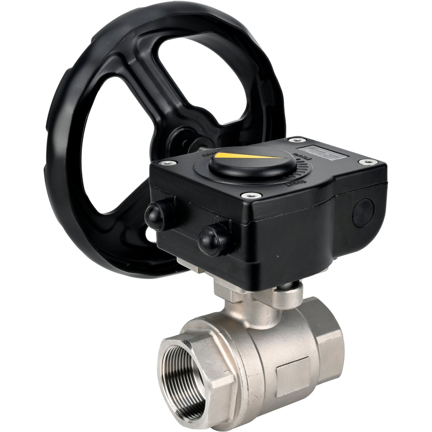 Stainless steel ball valve Elephant kshmp316-elephant-ham, body material - stainless steel AISI 316, ball material - stainless steel AISI 316, seal - PTFE, gear operated