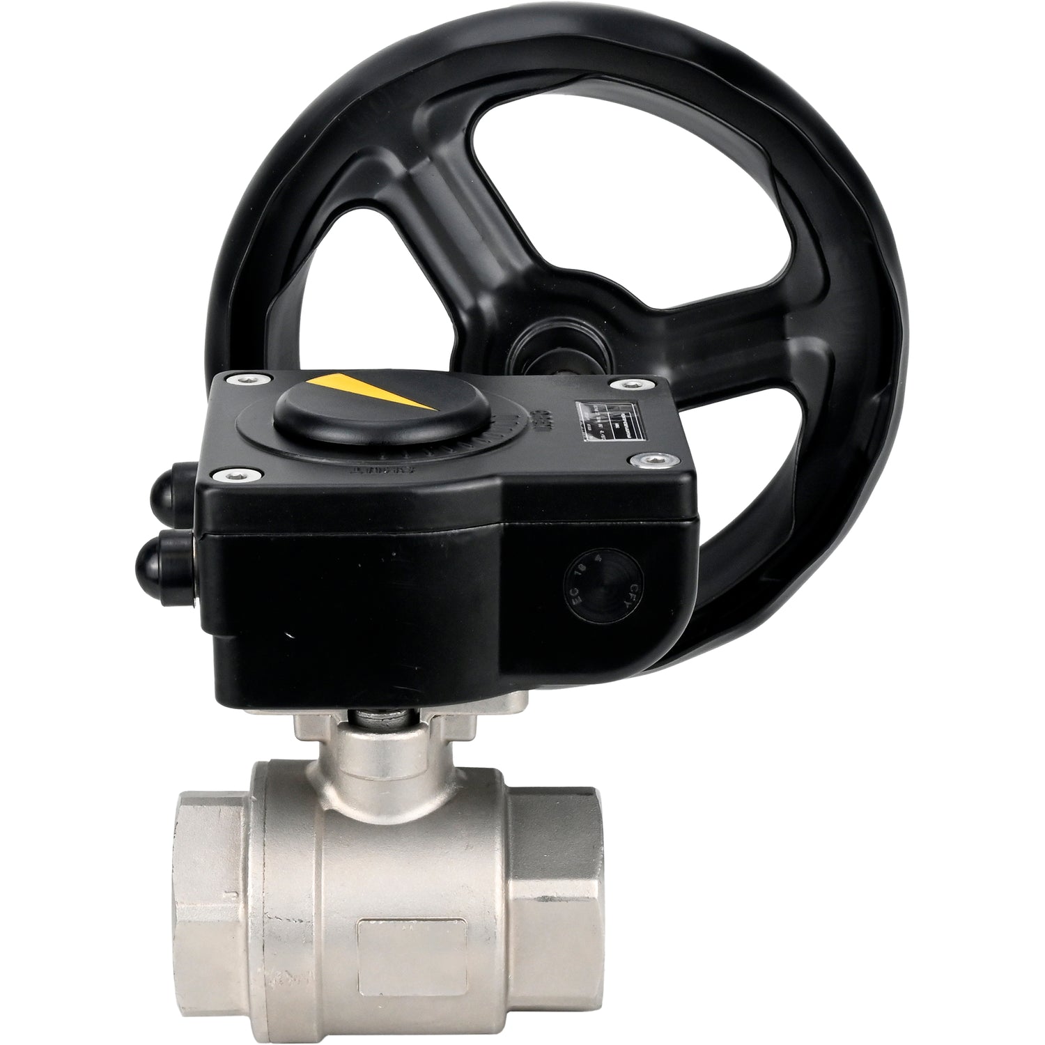 Stainless steel ball valve Elephant kshmp316-elephant-ham, body material - stainless steel AISI 316, ball material - stainless steel AISI 316, seal - PTFE, gear operated