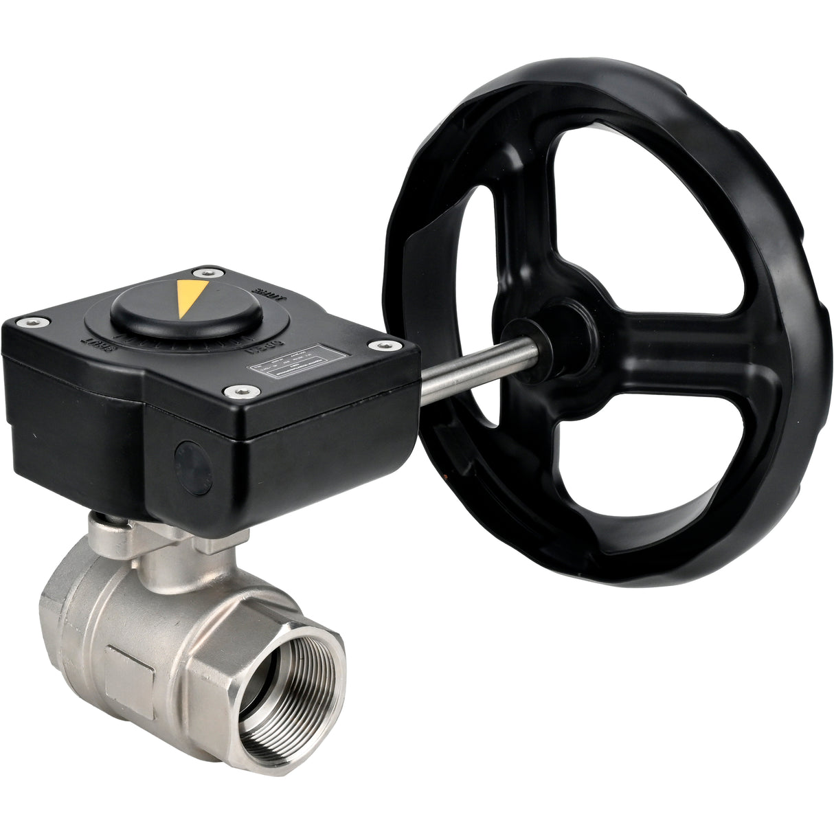 Stainless steel ball valve Elephant kshmp316-elephant-ham, body material - stainless steel AISI 316, ball material - stainless steel AISI 316, seal - PTFE, gear operated