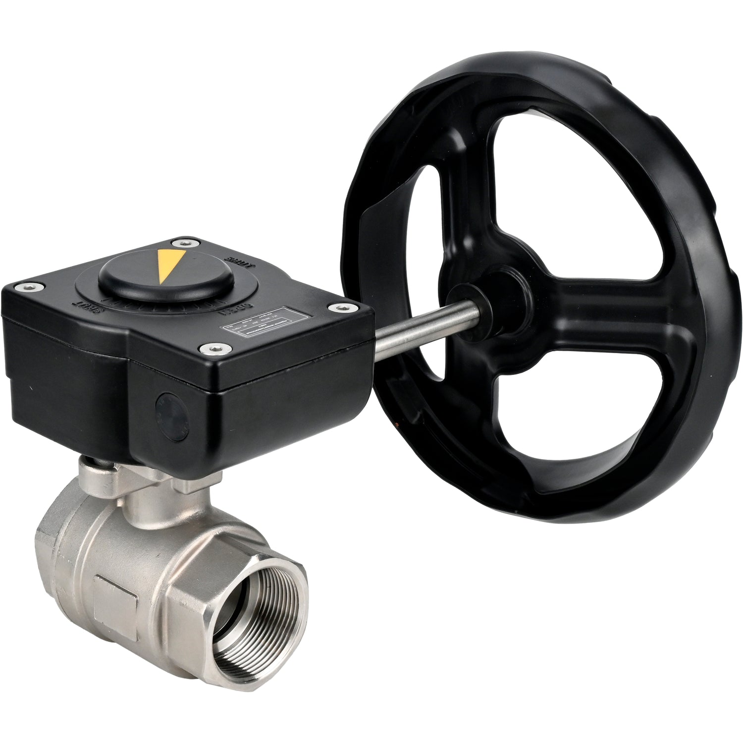 Stainless steel ball valve Elephant kshmp316-elephant-ham, body material - stainless steel AISI 316, ball material - stainless steel AISI 316, seal - PTFE, gear operated