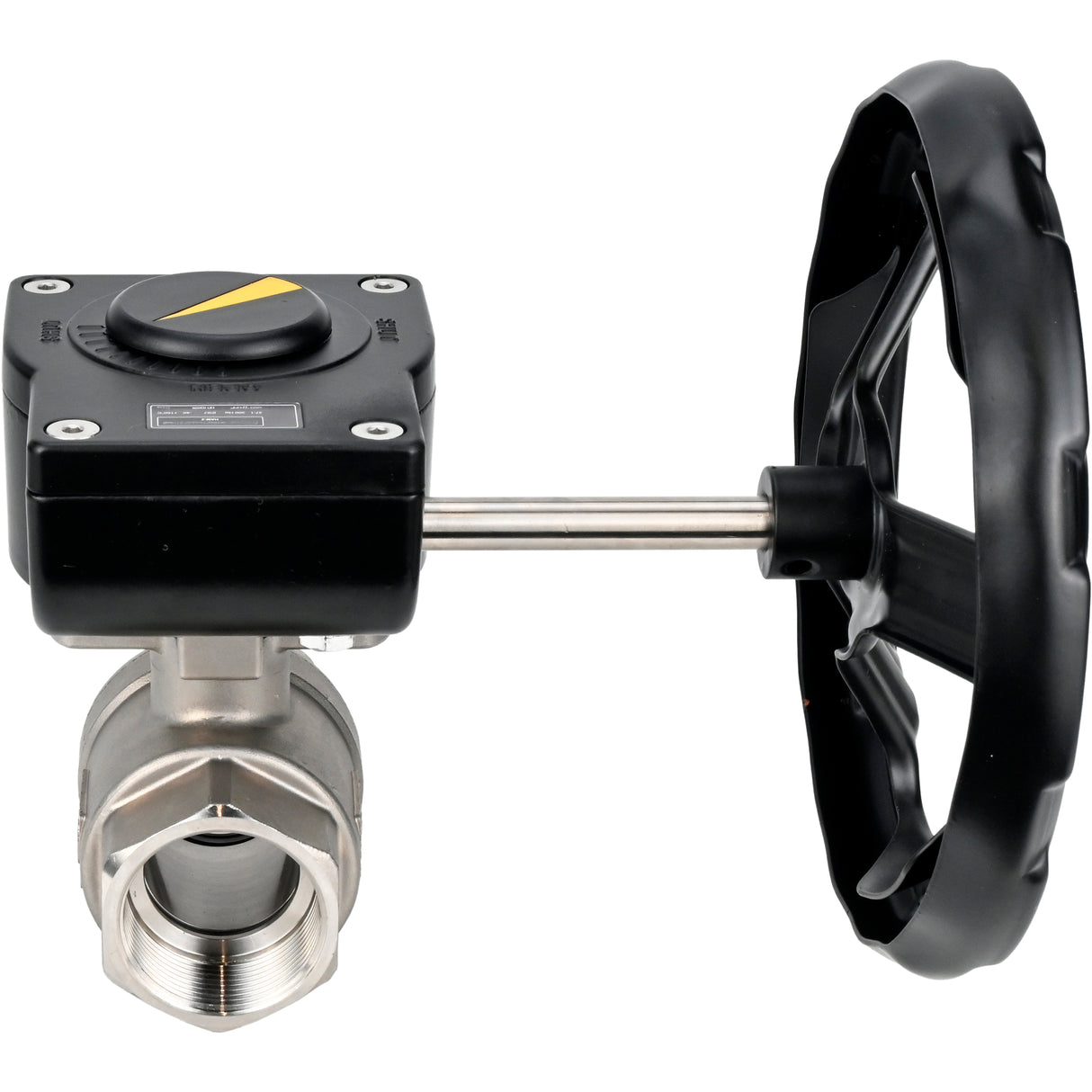 Stainless steel ball valve Elephant kshmp316-elephant-ham, body material - stainless steel AISI 316, ball material - stainless steel AISI 316, seal - PTFE, gear operated