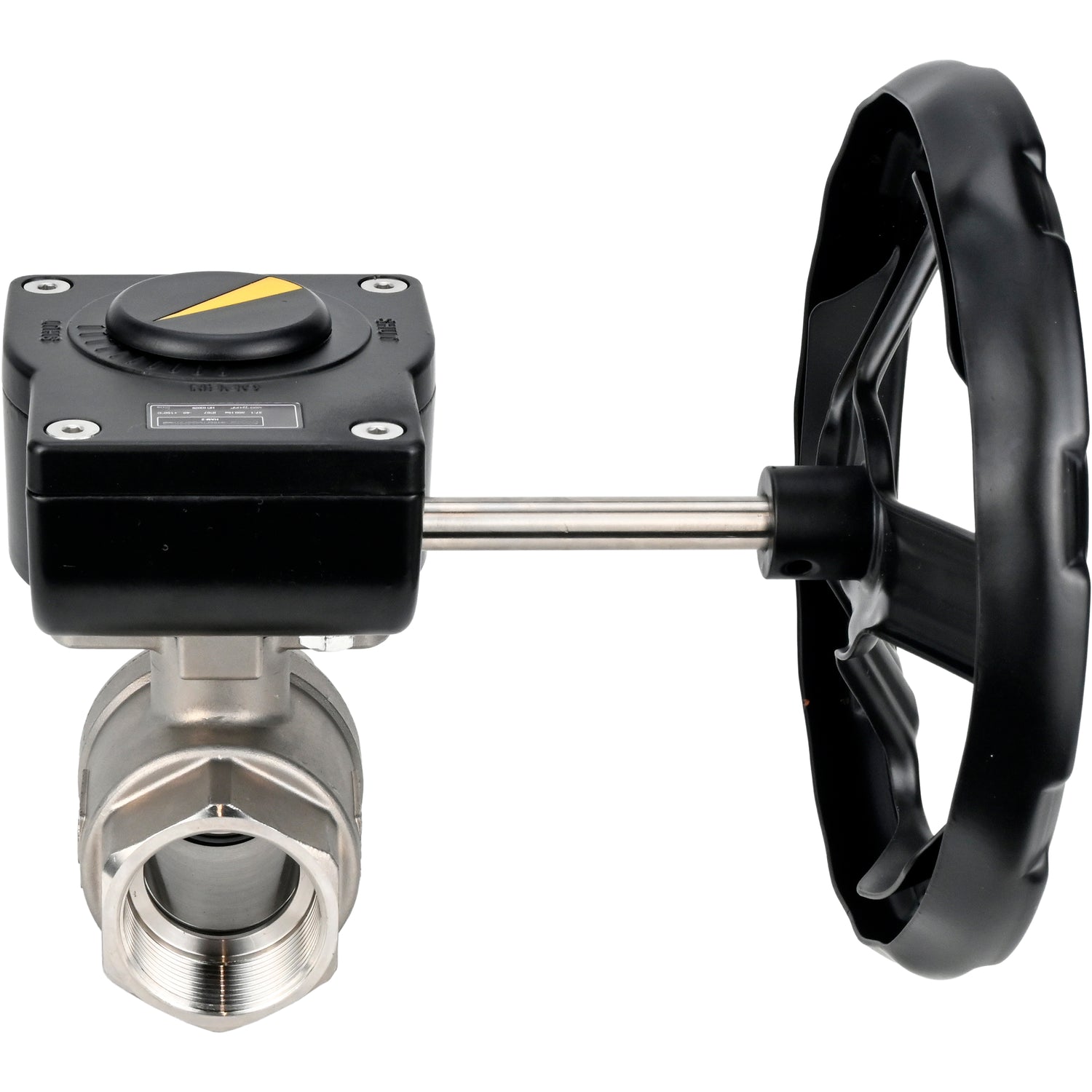 Stainless steel ball valve Elephant kshmp316-elephant-ham, body material - stainless steel AISI 316, ball material - stainless steel AISI 316, seal - PTFE, gear operated