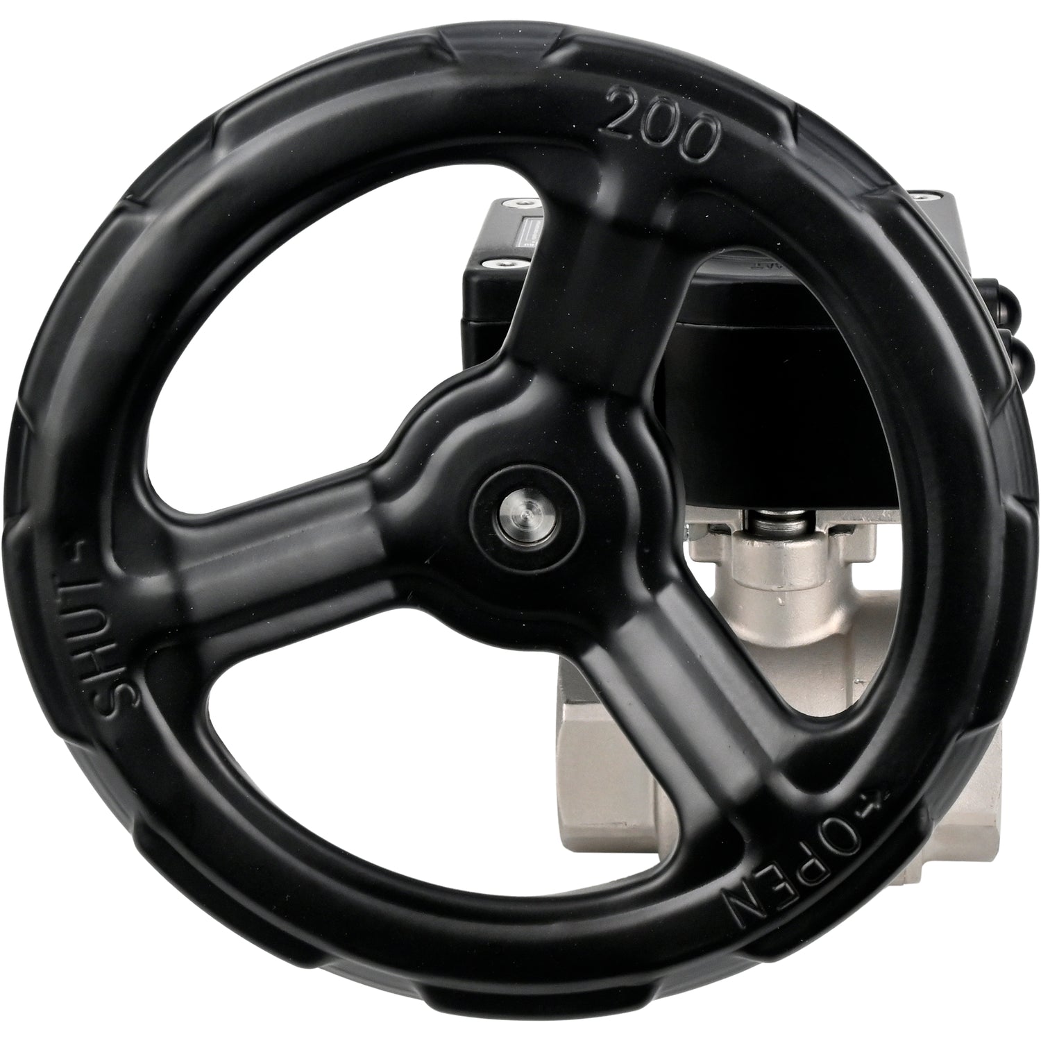 Stainless steel ball valve Elephant kshmp316-elephant-ham, body material - stainless steel AISI 316, ball material - stainless steel AISI 316, seal - PTFE, gear operated