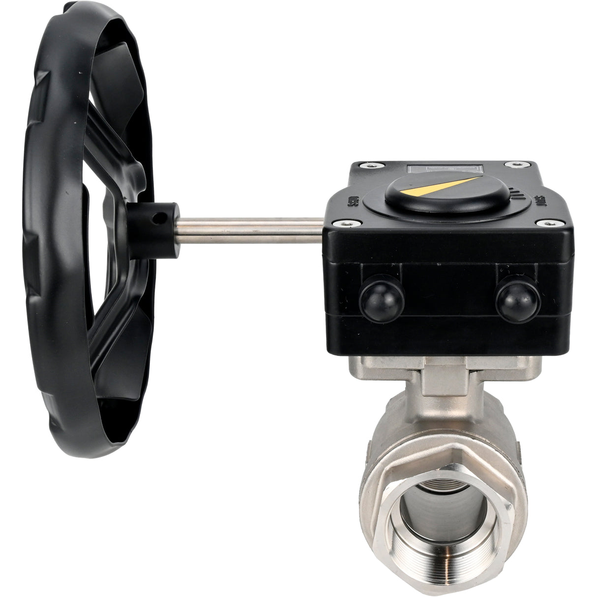 Stainless steel ball valve Elephant kshmp316-elephant-ham, body material - stainless steel AISI 316, ball material - stainless steel AISI 316, seal - PTFE, gear operated