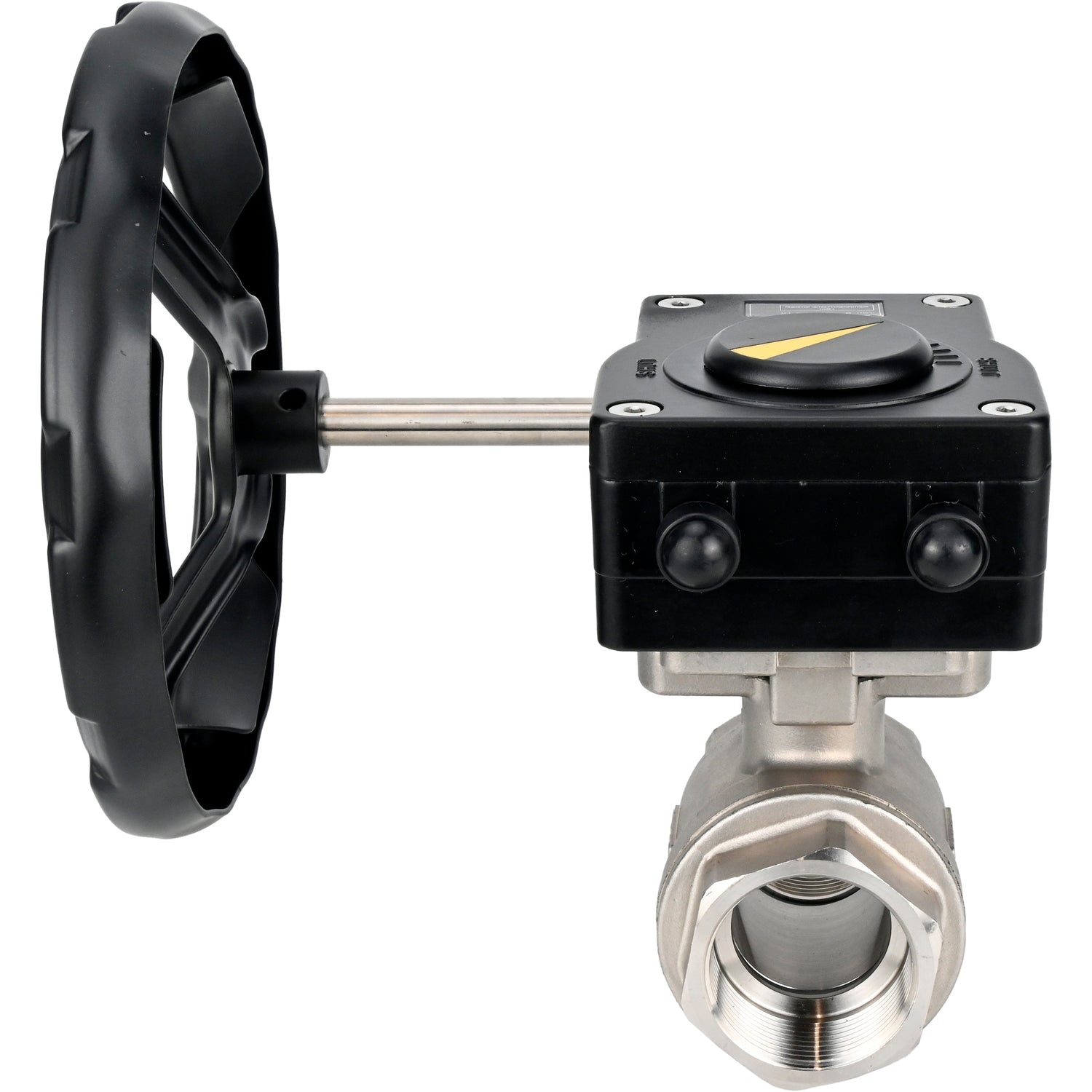 Stainless steel ball valve Elephant kshmp316-elephant-ham, body material - stainless steel AISI 316, ball material - stainless steel AISI 316, seal - PTFE, gear operated