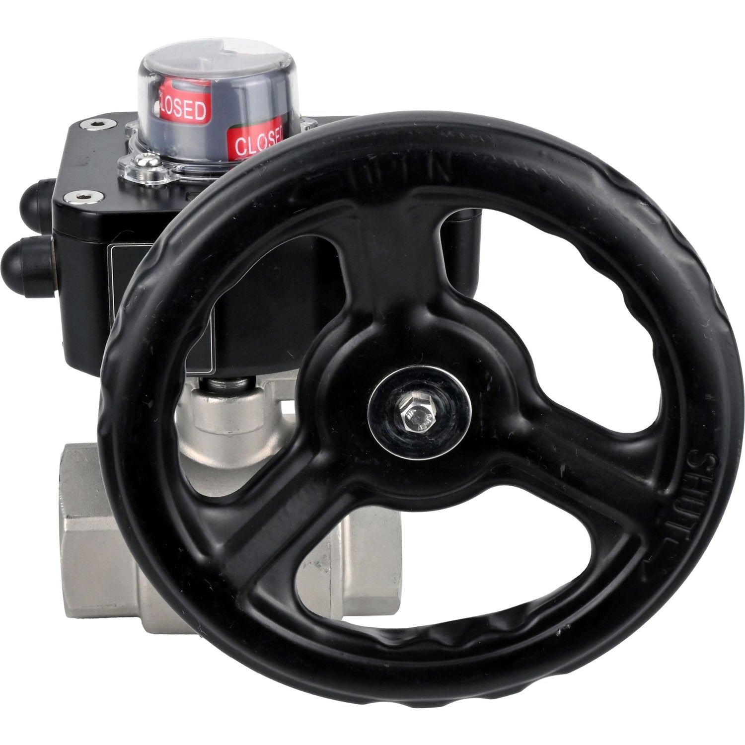 Stainless steel ball valve Elephant kshmp316-elephant-hgb, body material - stainless steel AISI 316, ball material - stainless steel AISI 316, seal - PTFE, gear operated