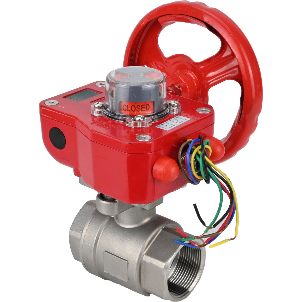 Stainless steel ball valve Elephant kshmp316-elephant-hgbf, body material - stainless steel AISI 316, ball material - stainless steel AISI 316, seal - PTFE, gear operated