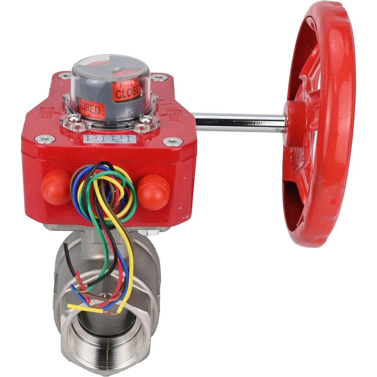 Stainless steel ball valve Elephant kshmp316-elephant-hgbf, body material - stainless steel AISI 316, ball material - stainless steel AISI 316, seal - PTFE, gear operated