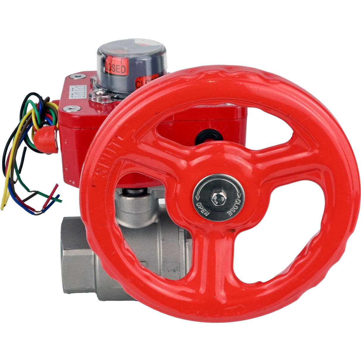 Stainless steel ball valve Elephant kshmp316-elephant-hgbf, body material - stainless steel AISI 316, ball material - stainless steel AISI 316, seal - PTFE, gear operated