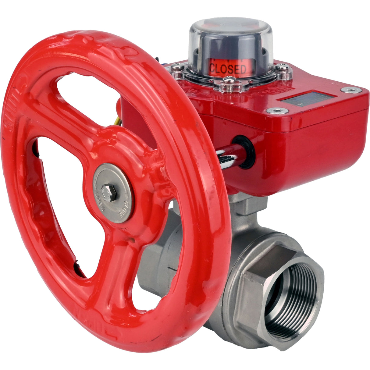 Stainless steel ball valve Elephant kshmp316-elephant-hgbf, body material - stainless steel AISI 316, ball material - stainless steel AISI 316, seal - PTFE, gear operated