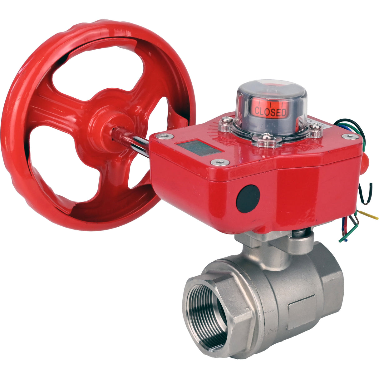 Stainless steel ball valve Elephant kshmp316-elephant-hgbf, body material - stainless steel AISI 316, ball material - stainless steel AISI 316, seal - PTFE, gear operated