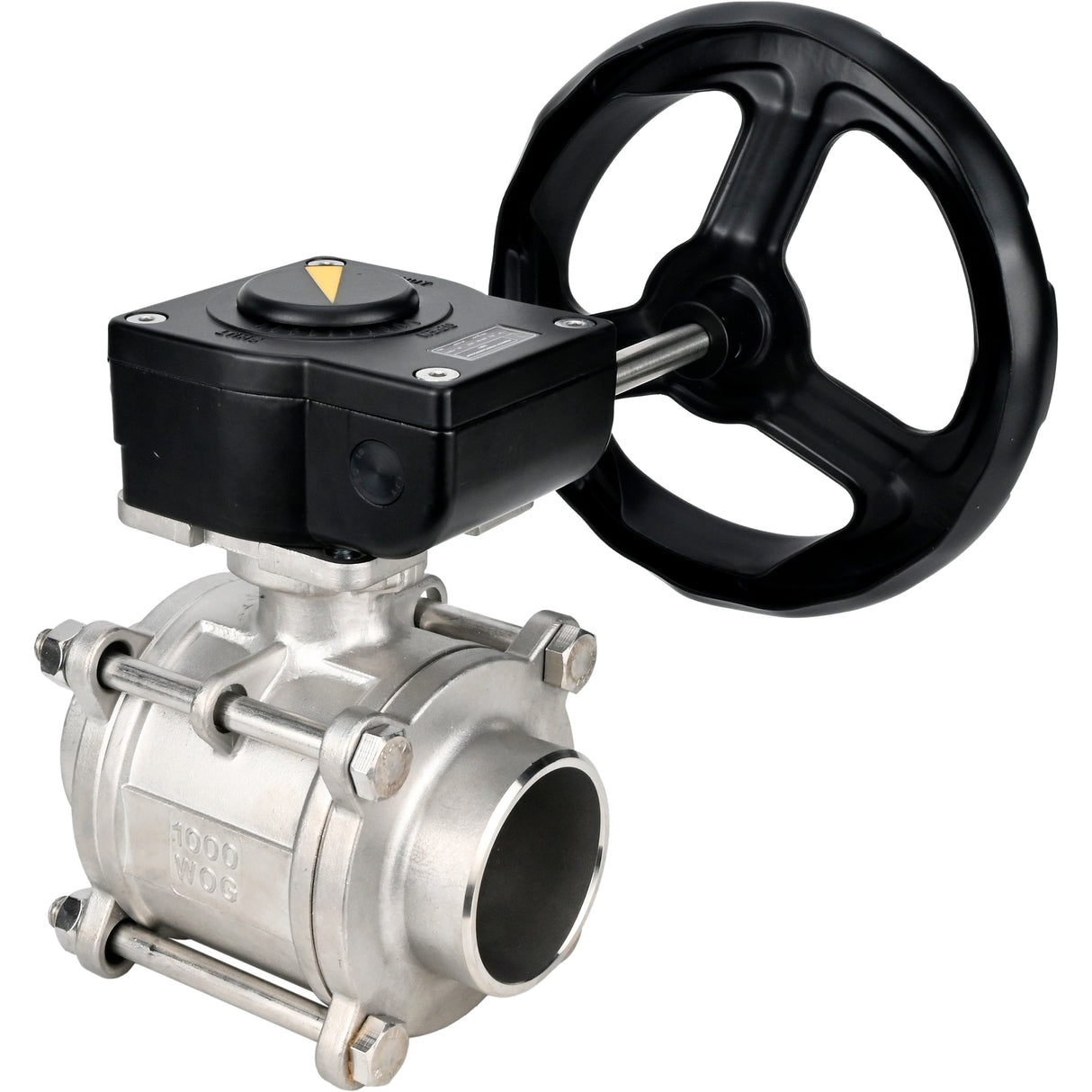 Stainless steel ball valve Elephant kshpp-316200-iso_ham, body material - stainless steel AISI 316, ball material - stainless steel AISI 316, seal - PTFE, handle operated