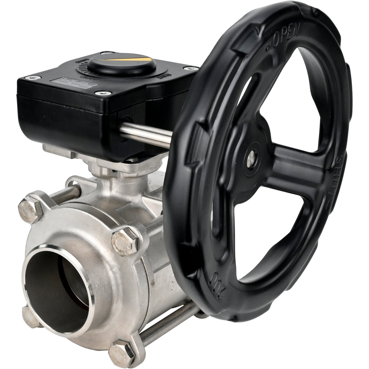 Stainless steel ball valve Elephant kshpp-316200-iso_ham, body material - stainless steel AISI 316, ball material - stainless steel AISI 316, seal - PTFE, handle operated