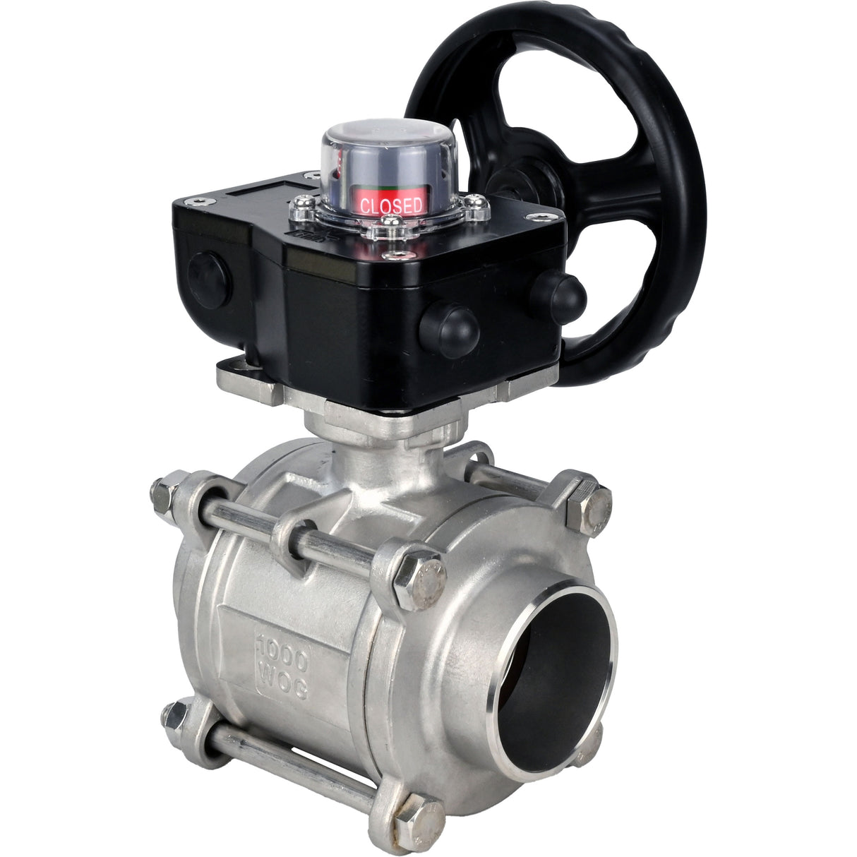 Stainless steel ball valve Elephant kshpp-316200-iso_hgb, body material - stainless steel AISI 316, ball material - stainless steel AISI 316, seal - PTFE, handle operated