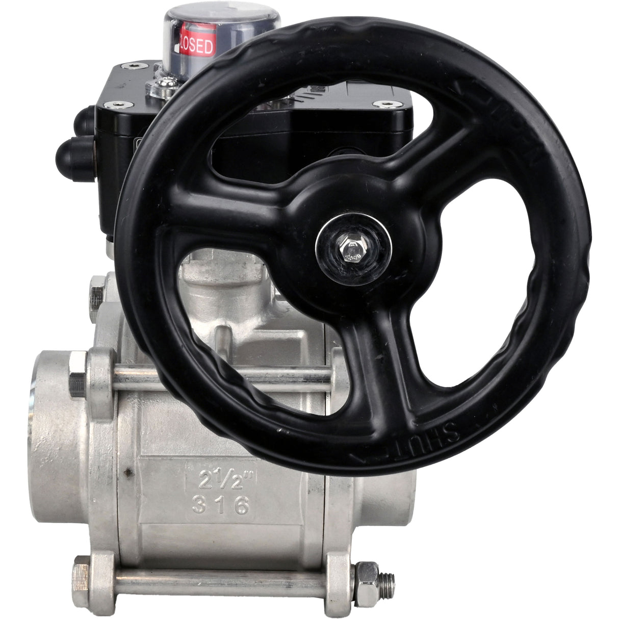 Stainless steel ball valve Elephant kshpp-316200-iso_hgb, body material - stainless steel AISI 316, ball material - stainless steel AISI 316, seal - PTFE, handle operated